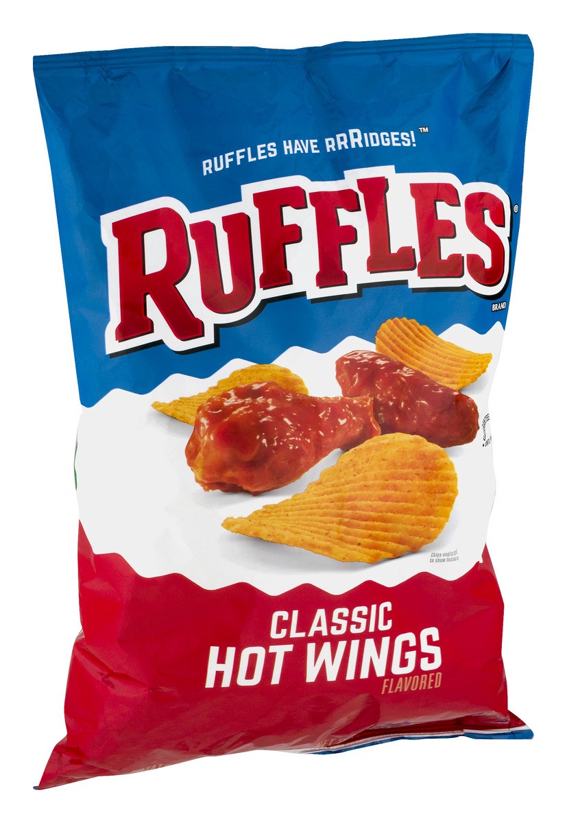 slide 2 of 9, Ruffles Classic Hot Wings, 9 oz