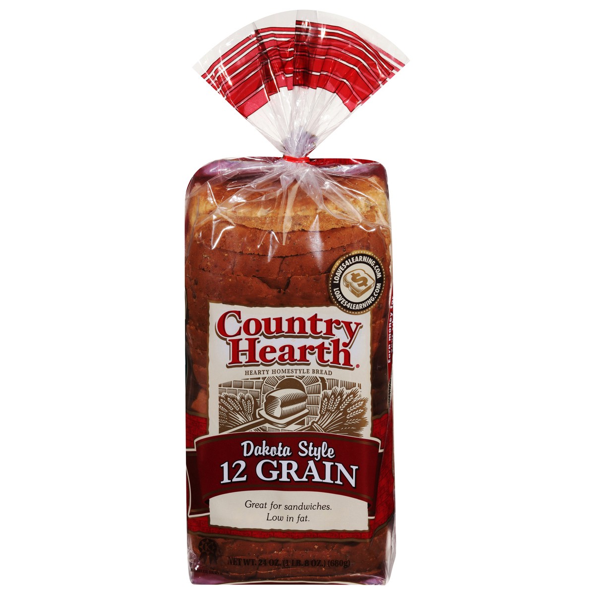 slide 1 of 9, Country Hearth Dakota 12Grain Bread, 24 oz