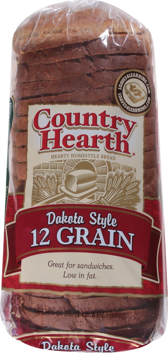 slide 4 of 9, Country Hearth Dakota 12Grain Bread, 24 oz