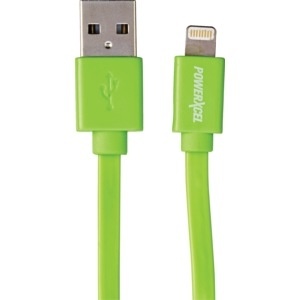 slide 1 of 1, PowerXcel Lightning Usb Charge Cable, Green, 1 ct