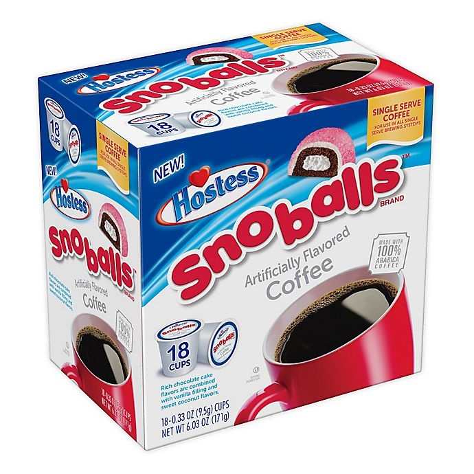 slide 1 of 1, Hostess Twinkies Sno Balls Flavored Pods for Single Serve Coffee Makers, 18 ct