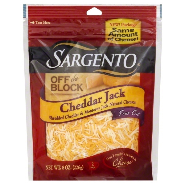 slide 1 of 1, Sargento Shredded Cheddar Jack Cheese, 8 oz