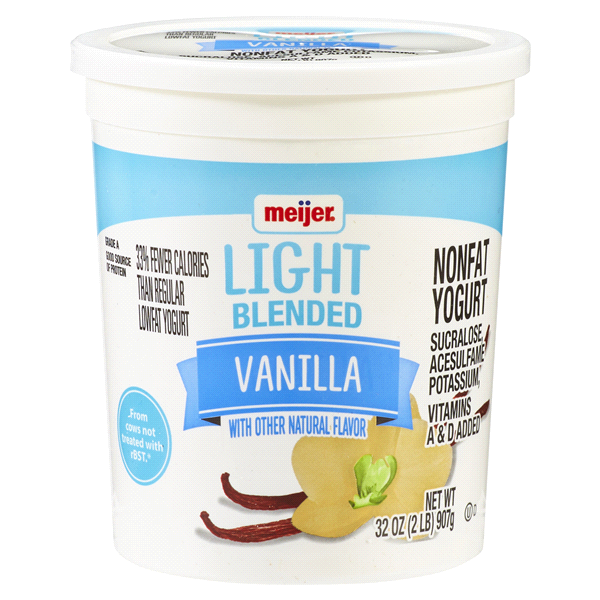 slide 1 of 1, Meijer Yogurt Light Vanilla, 32 oz