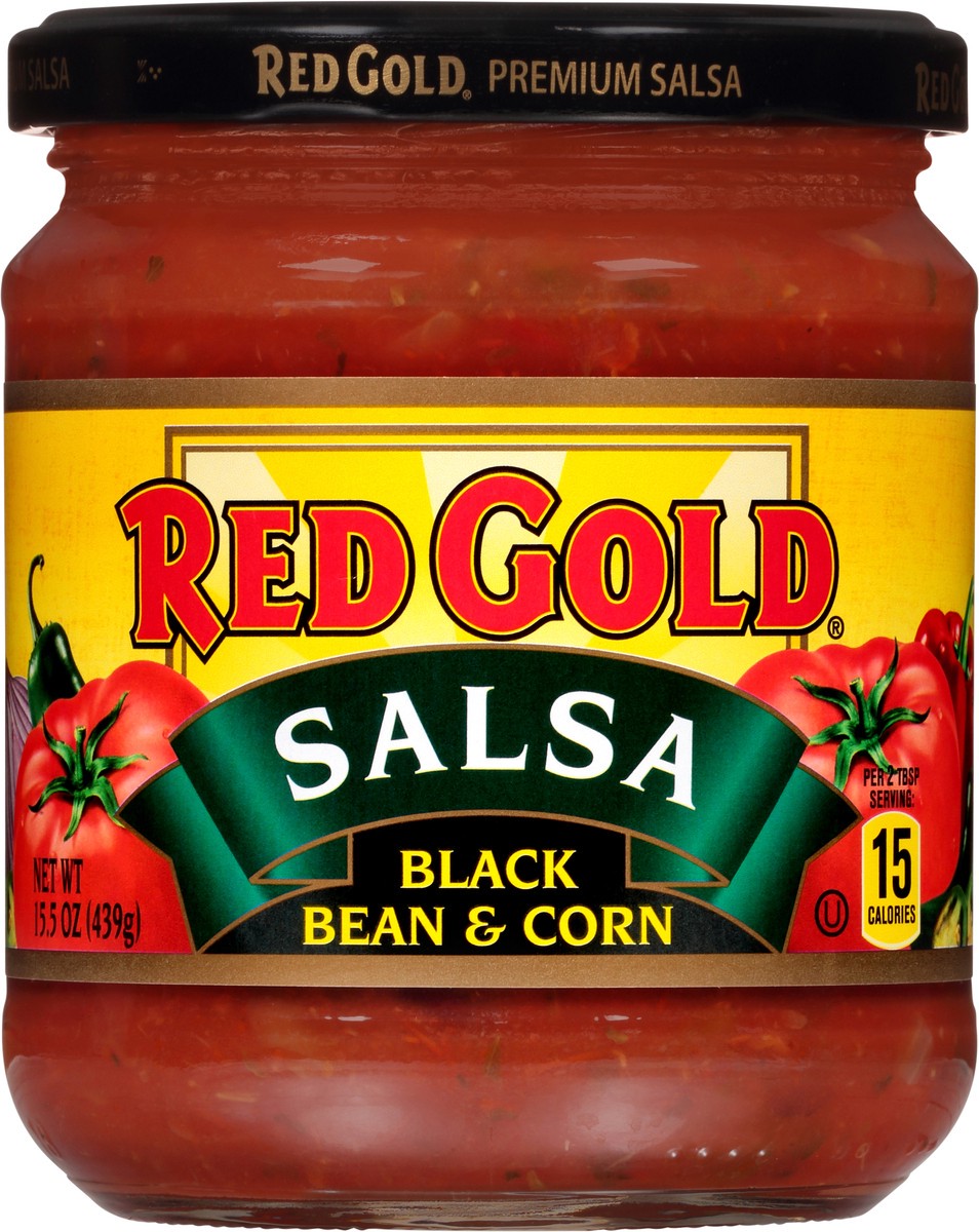 slide 6 of 7, Red Gold Black Bean Corn Salsa, 15.5 oz