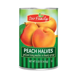 Our Family Peach Halves In Heavy Syrup
