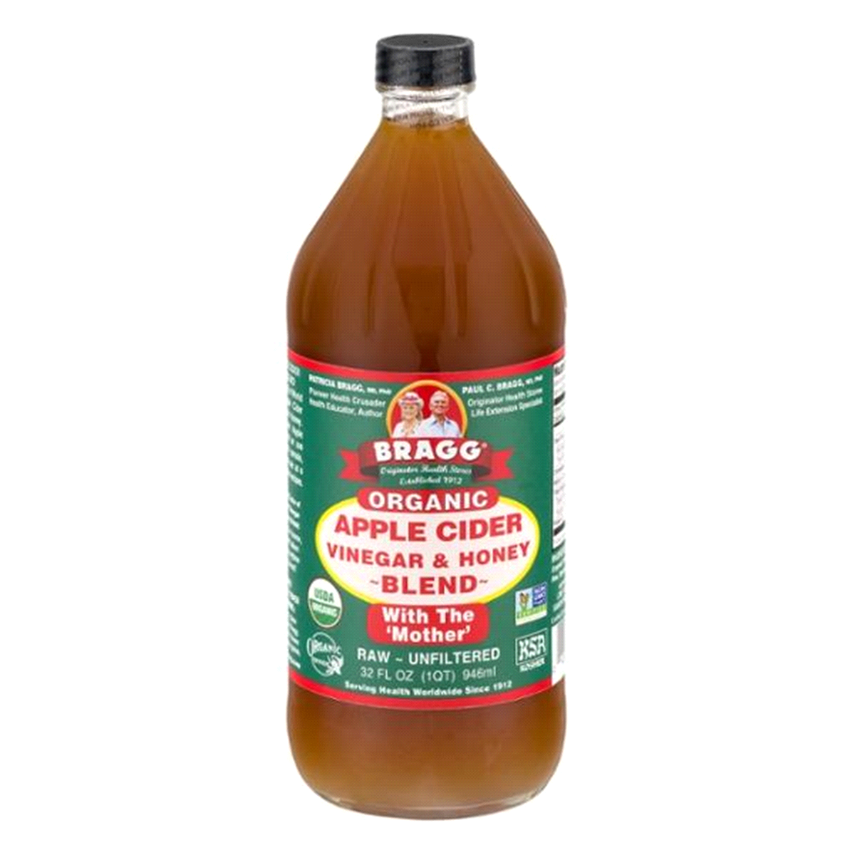 slide 1 of 1, Bragg Organic Apple Cider Vinegar & Honey Blend, 32 fl oz