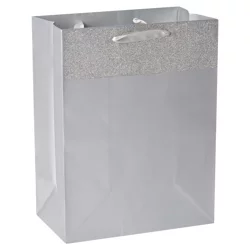 American Greetings Gift Bag, Silver, 1 Count