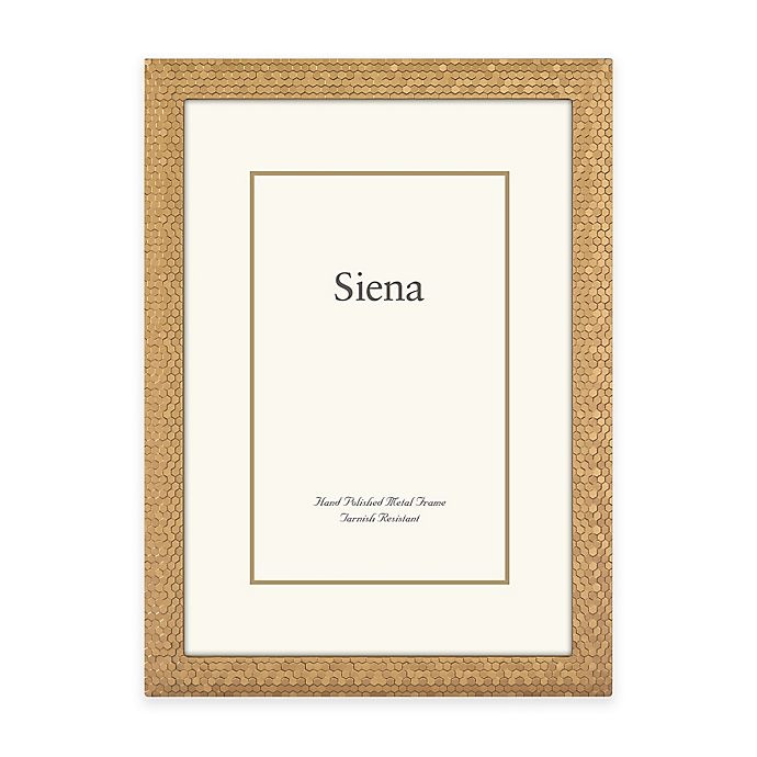 slide 1 of 1, Siena Metallics Glitter Frame - Gold, 5 in x 7 in