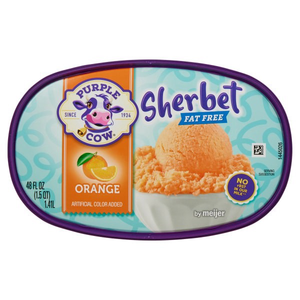 slide 13 of 25, Purple Cow Sherbet Orange 48 Oz, 48 oz