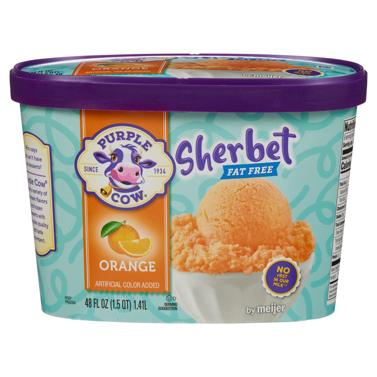 slide 1 of 25, Purple Cow Sherbet Orange 48 Oz, 48 oz