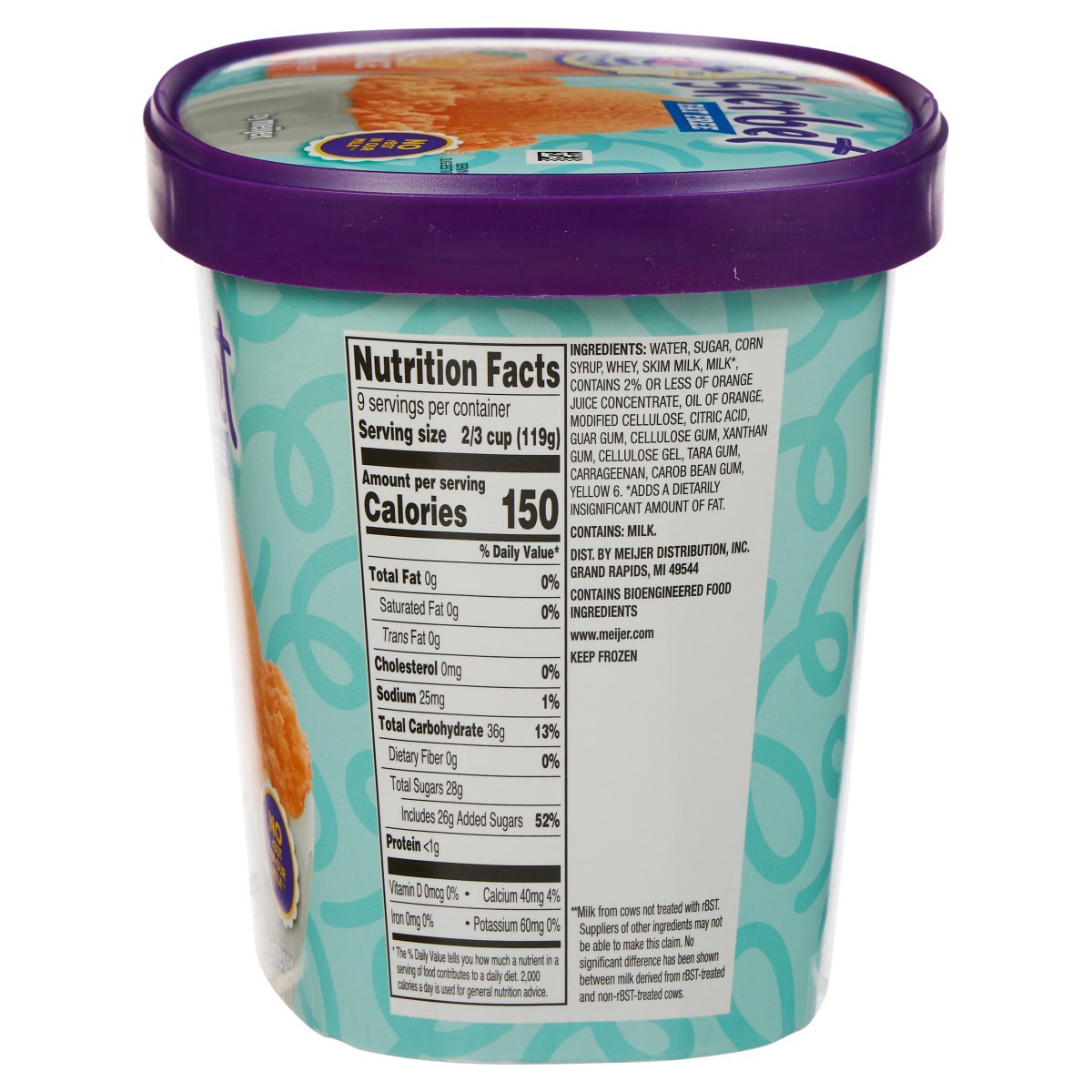 slide 6 of 25, Purple Cow Sherbet Orange 48 Oz, 48 oz