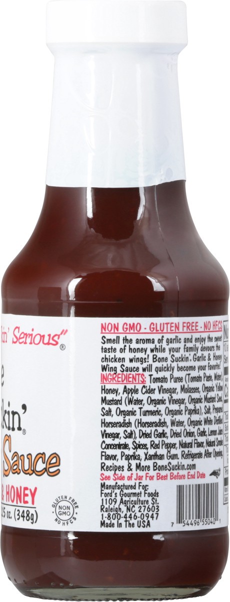 slide 8 of 9, Bone Suckin' Garlic & Honey Wing Sauce 12.25 oz, 12.25 oz