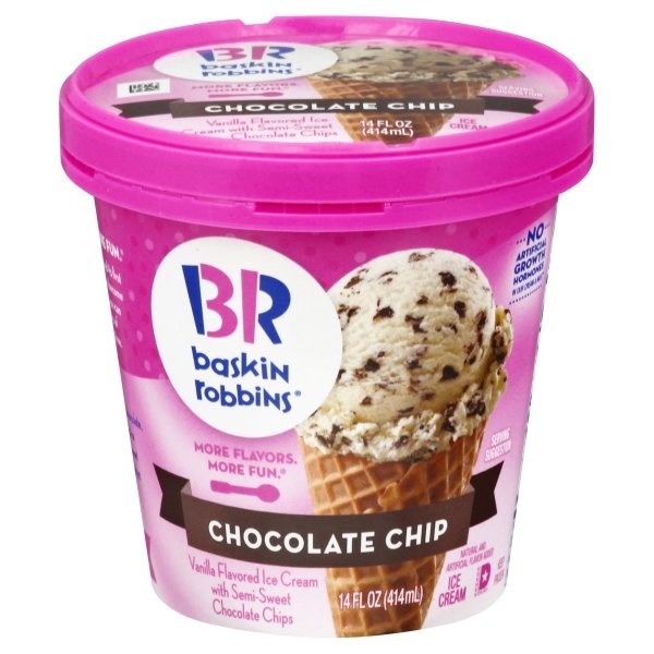 slide 1 of 1, Baskin-Robbins Ice Cream Chocolate Chip, 14 oz