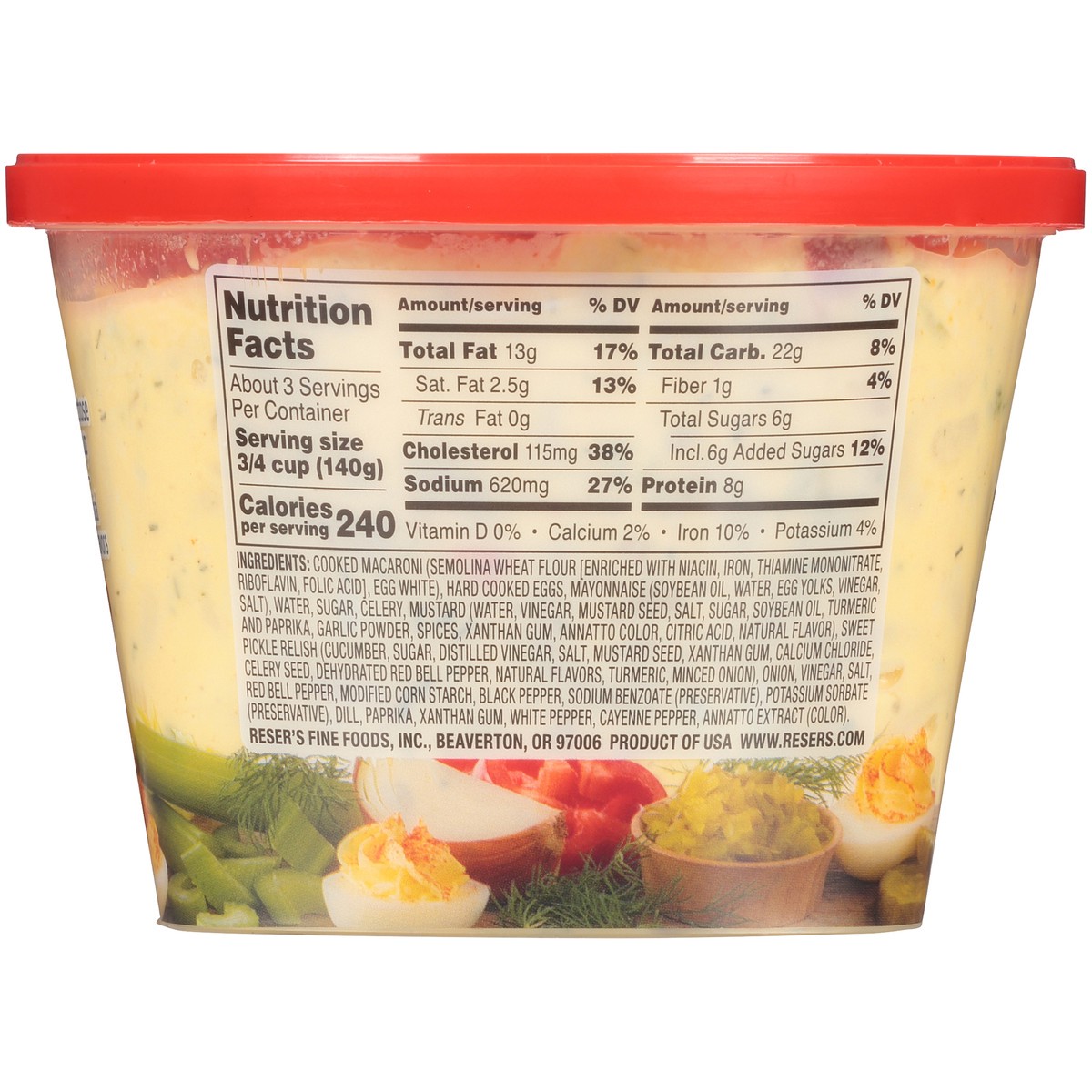 slide 4 of 7, Reser's Macaroni Salad, 1 lb