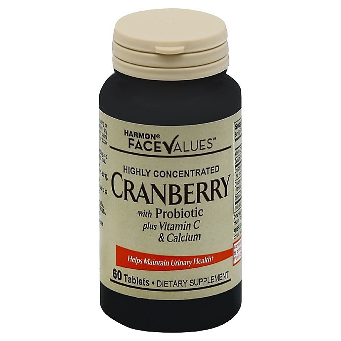 slide 1 of 1, Harmon Face Values Cranberry with Probiotic Plus Vitamin C Tablets, 60 ct