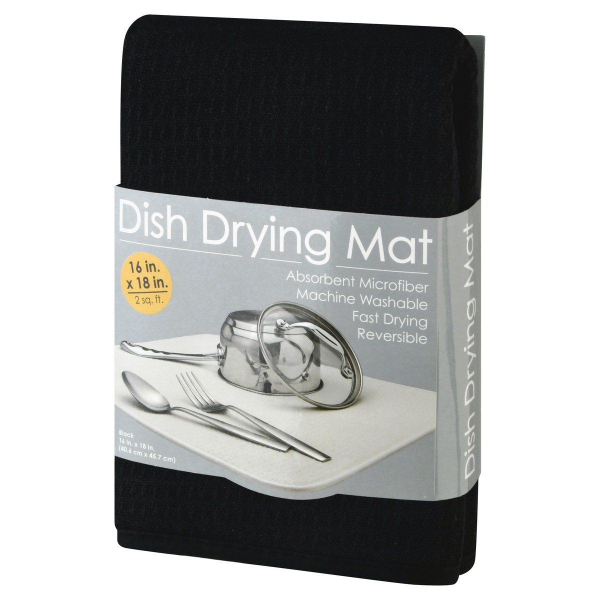 slide 9 of 9, Schroeder & Tremayne Black Dish Drying Mat 1 ea, 1 ct