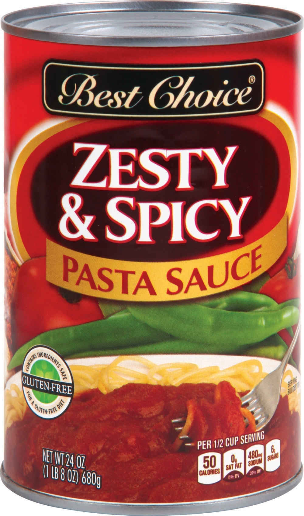 slide 1 of 1, Best Choice Zesty & Spicy Canned Pasta Sauce, 24 oz
