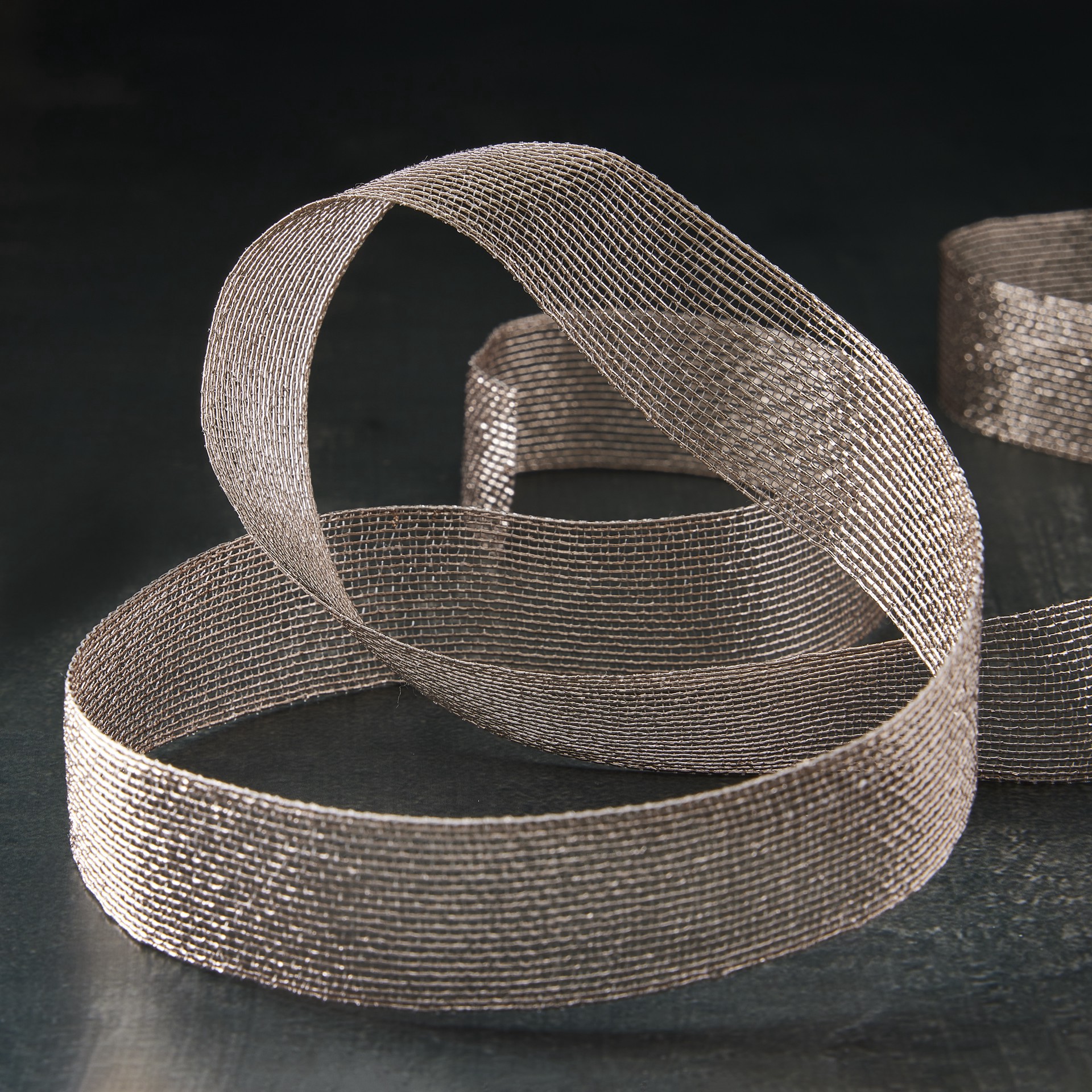 slide 3 of 4, 1" X 5yd. Metallic Mesh By Celebrate It, 1 in x 5 yd