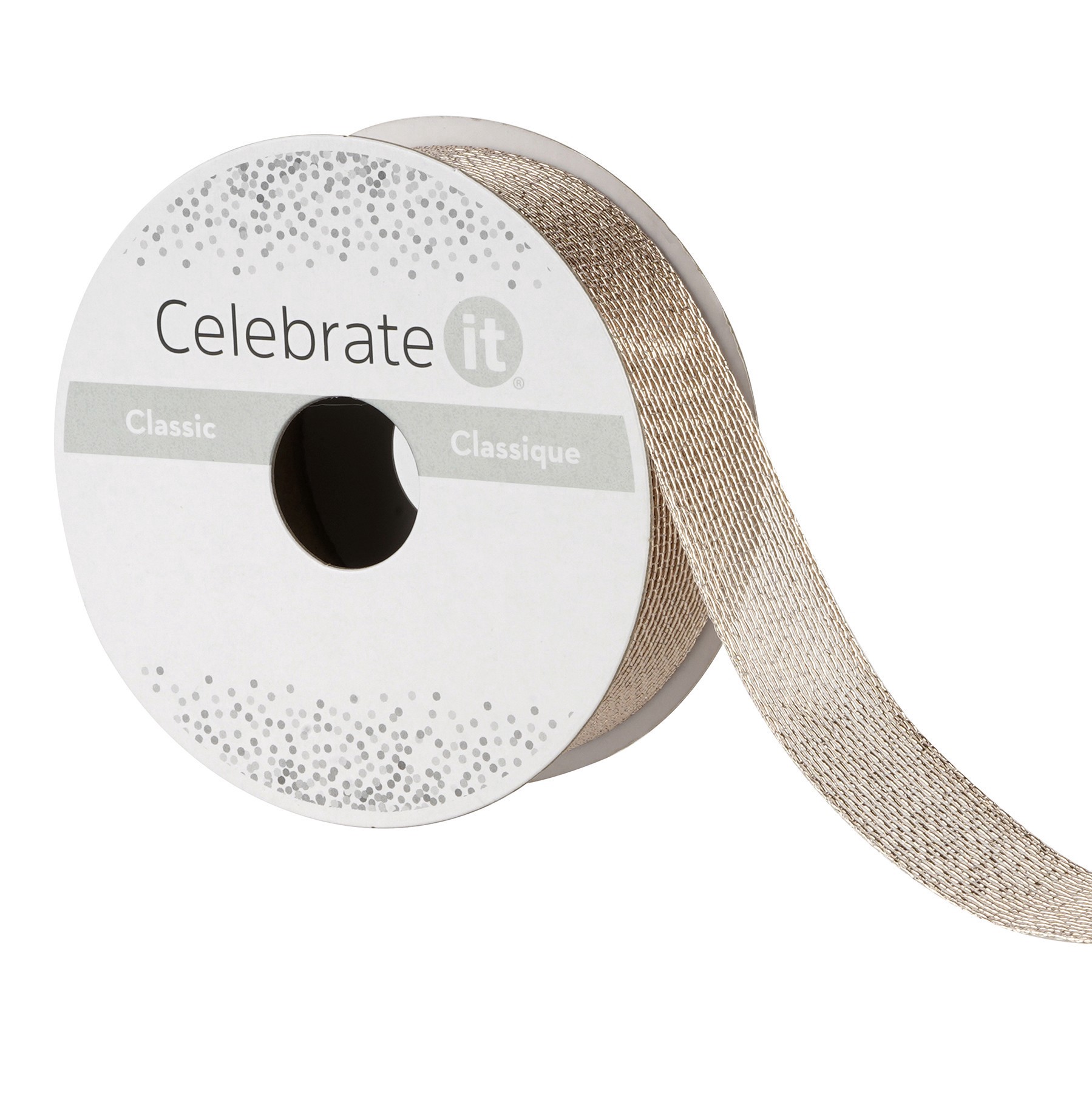slide 2 of 4, 1" X 5yd. Metallic Mesh By Celebrate It, 1 in x 5 yd