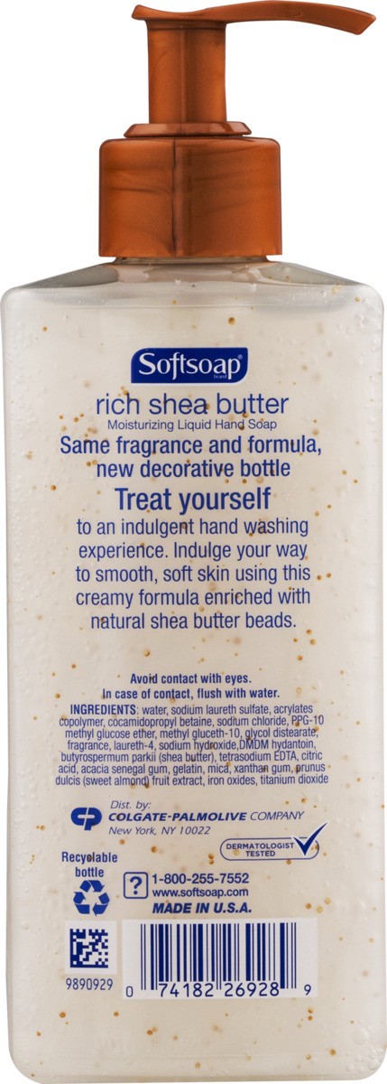 slide 5 of 9, Softsoap Rich Shea Butter Moisturizing Liquid Hand Soap, 10 oz