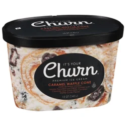 It's Your Churn Premium Ice Cream Caramel Waffle Cone