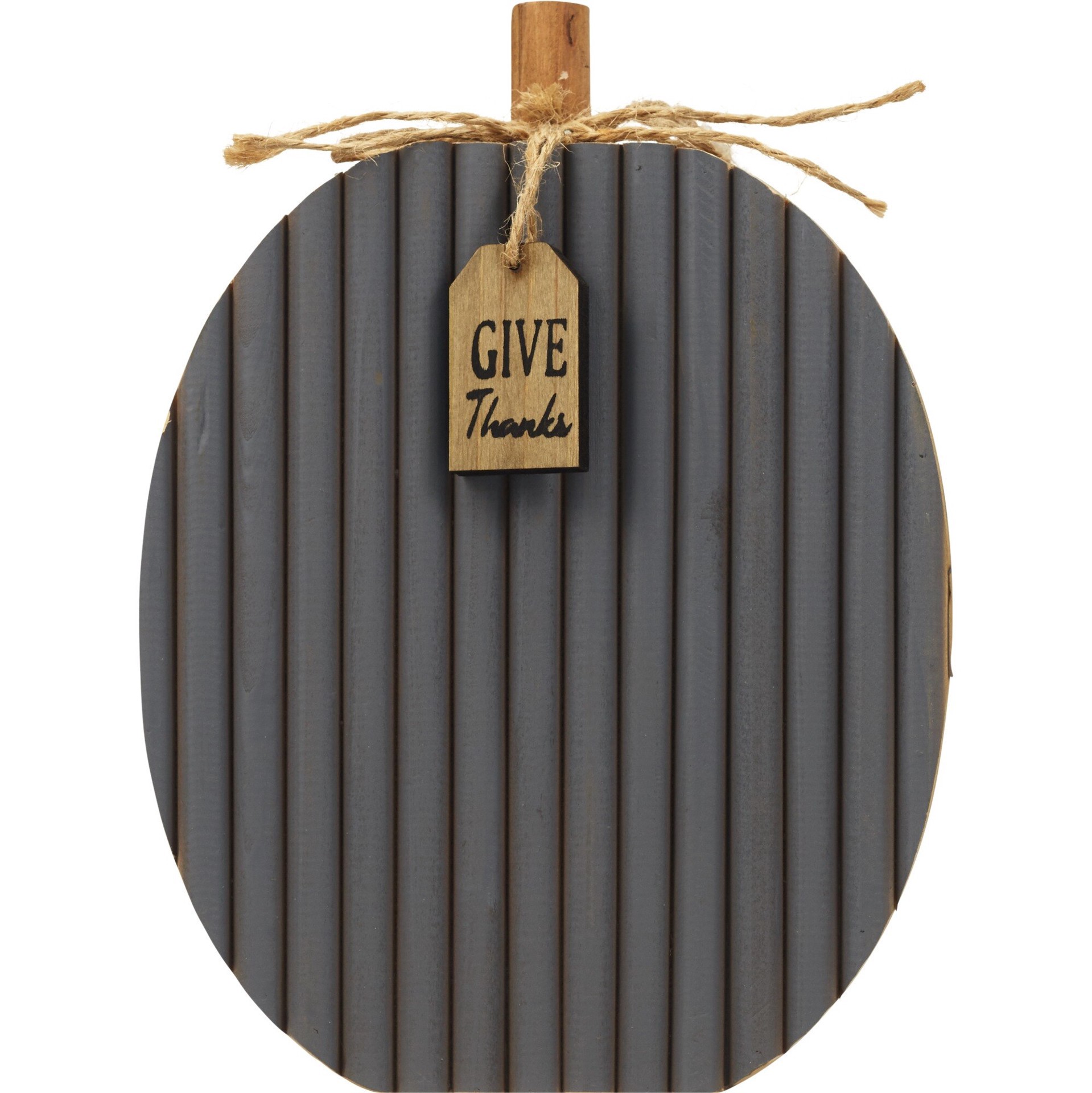 slide 1 of 1, Fall Fest Wood Pumpkin DÉCor, Gray, 1 ct