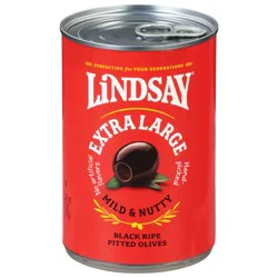 Lindsay Black Ripe Pitted Olives Extra Large 6 oz
