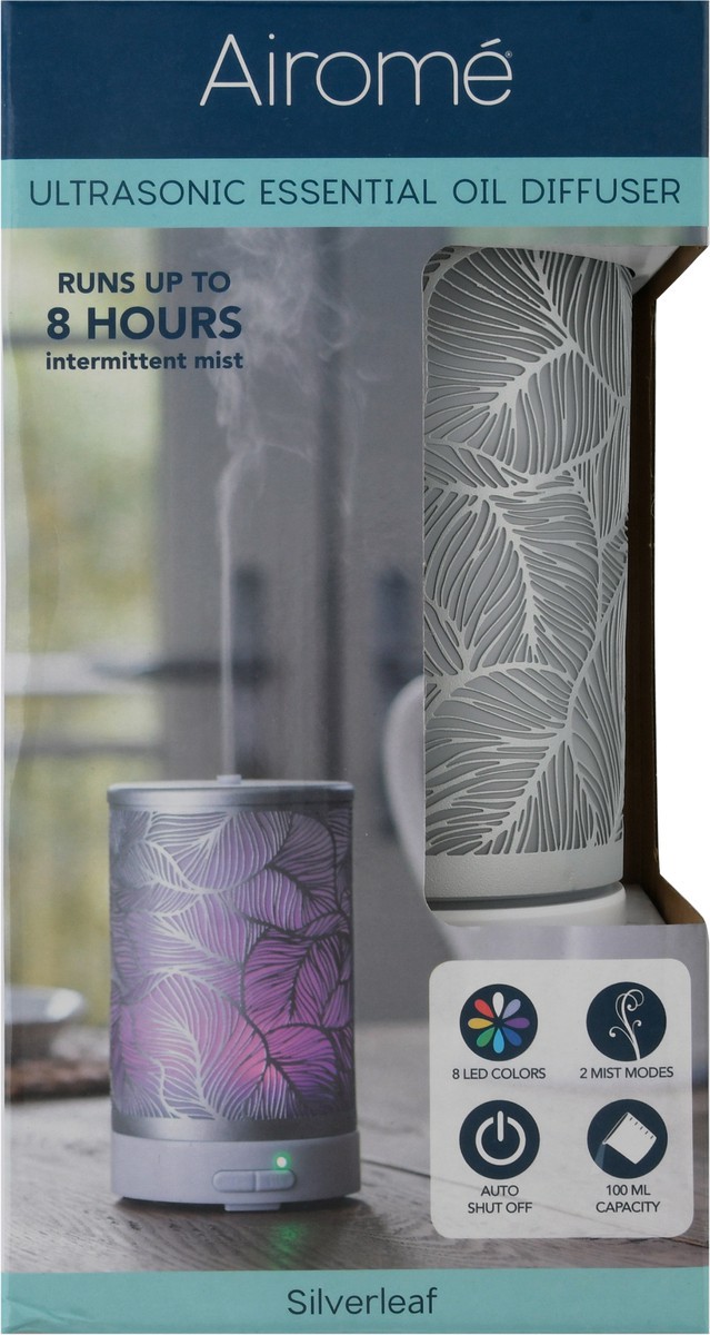 slide 6 of 11, Airomé Silverleaf Ultrasonic Essential Oil Diffuser 1 ea, 1 ct