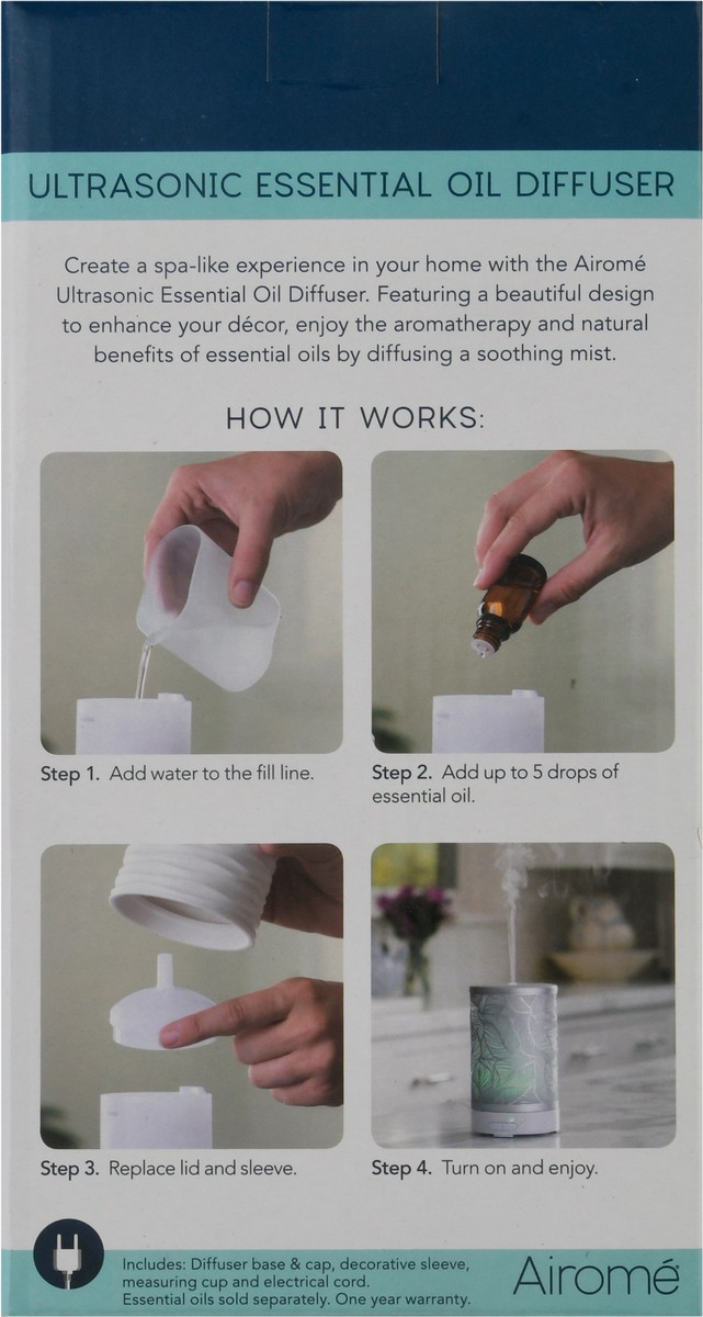slide 4 of 11, Airomé Silverleaf Ultrasonic Essential Oil Diffuser 1 ea, 1 ct