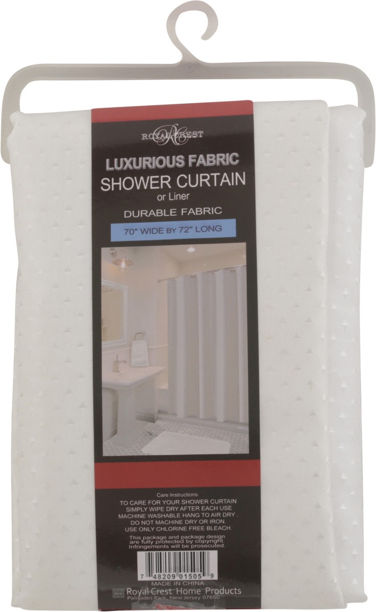 slide 4 of 11, Royal Crest Luxurious Fabric Durable Shower Curtain or Liner 1 ea, 1 ct