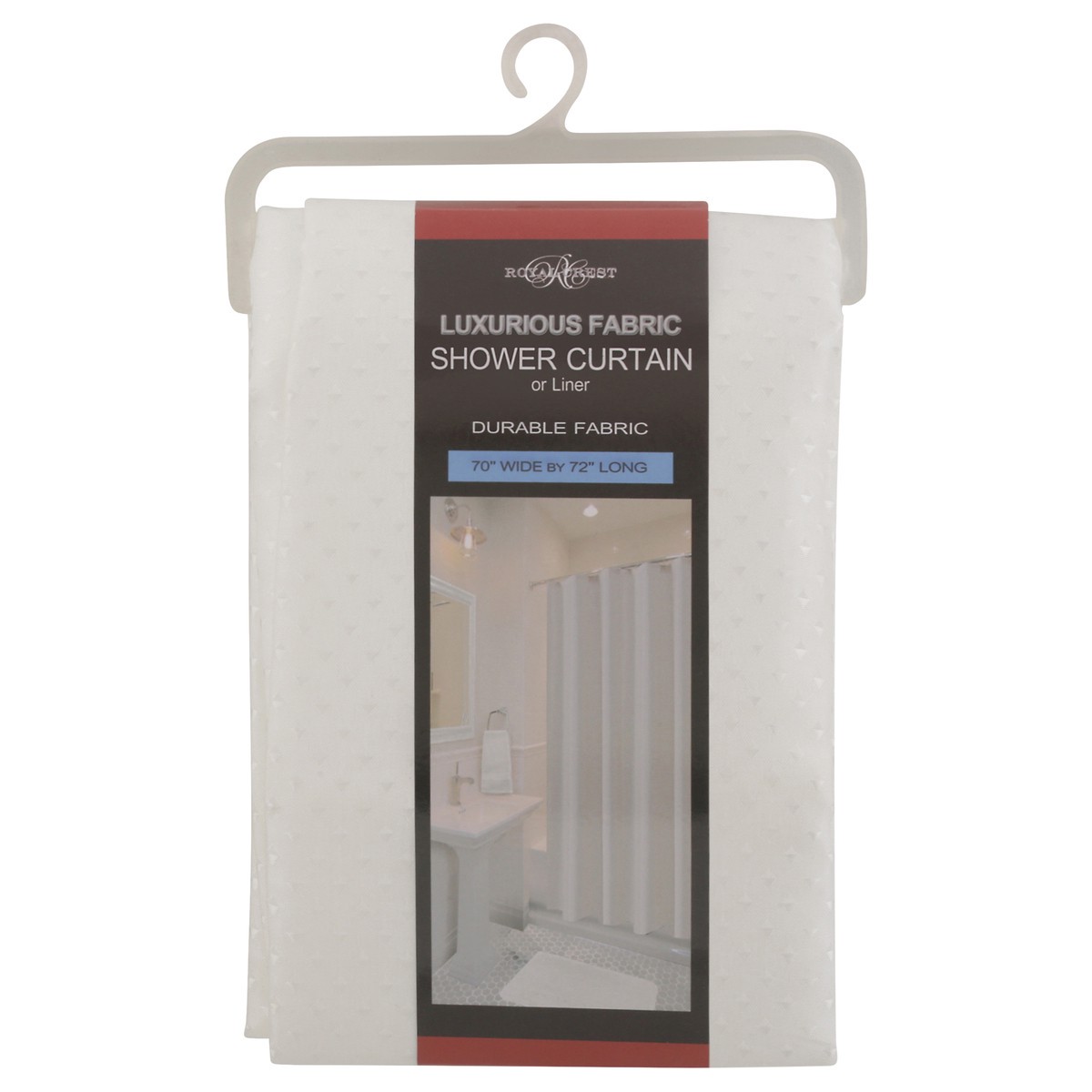 slide 3 of 11, Royal Crest Luxurious Fabric Durable Shower Curtain or Liner 1 ea, 1 ct