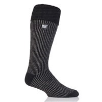 slide 2 of 5, Heat Holders Mens Ribbed Boot Thermal Sock - Black, 1 ct