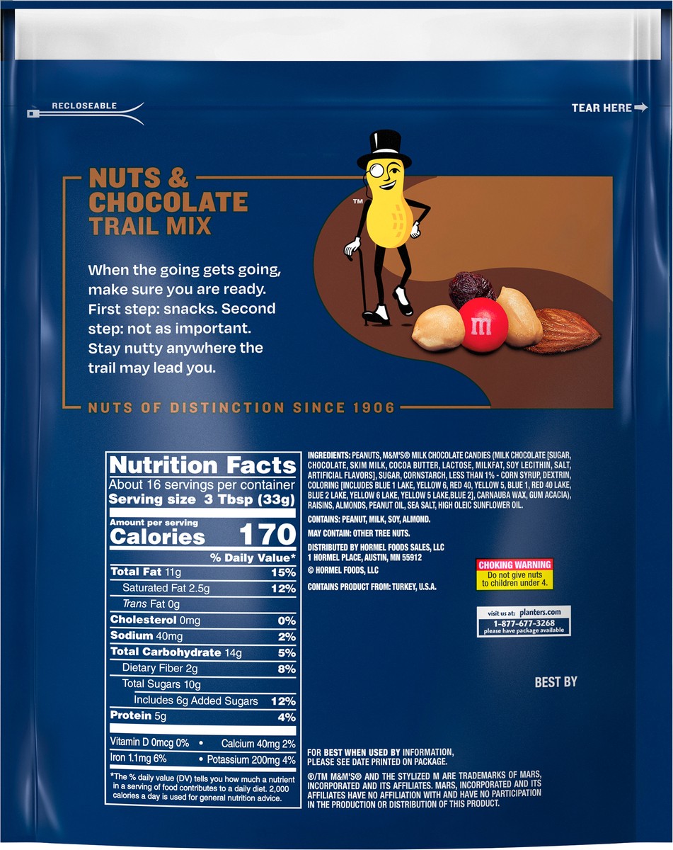 slide 5 of 11, PLANTERS Trail Mix Nuts & Chocolate 19 oz, 19 oz