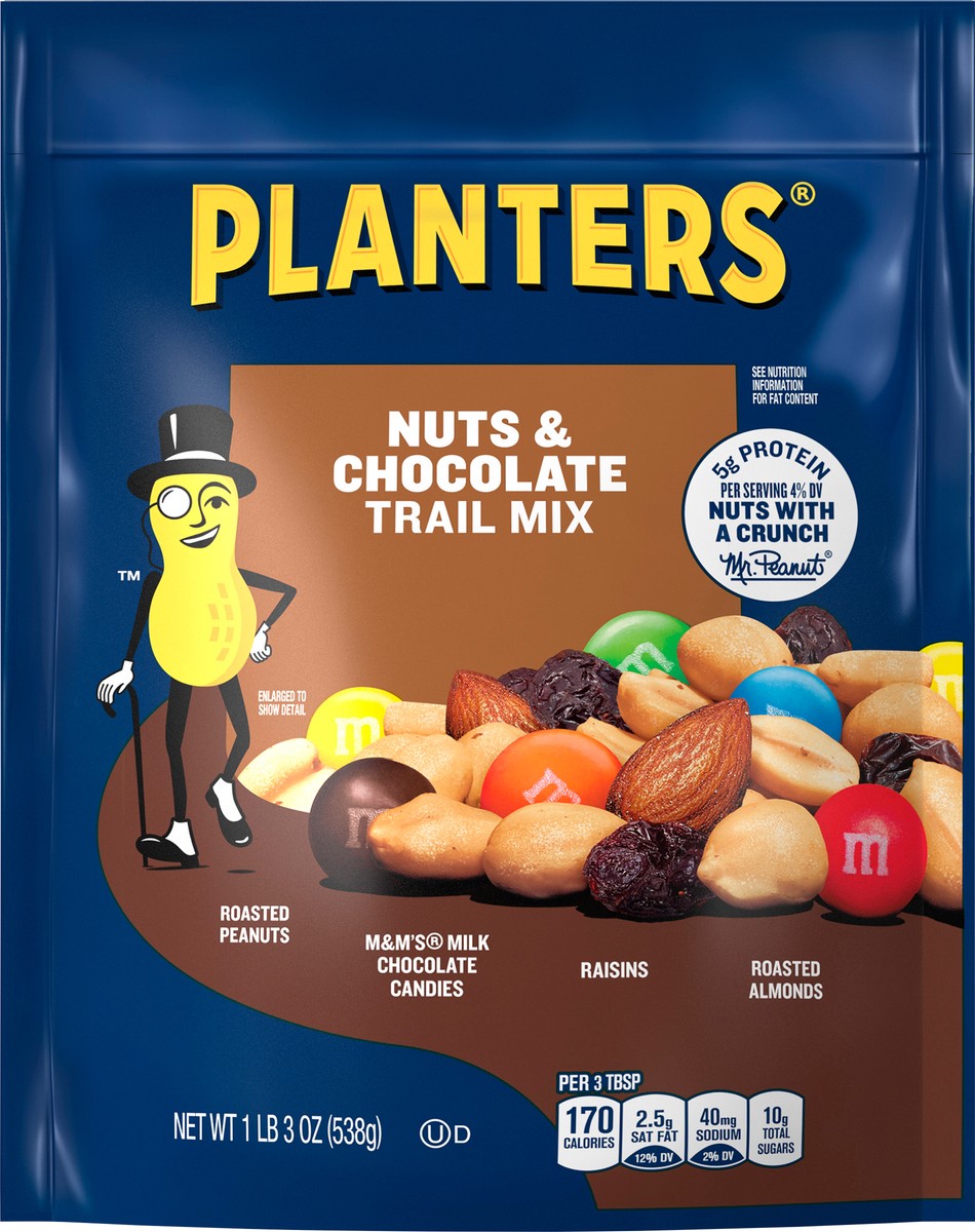 slide 8 of 11, PLANTERS Trail Mix Nuts & Chocolate 19 oz, 19 oz