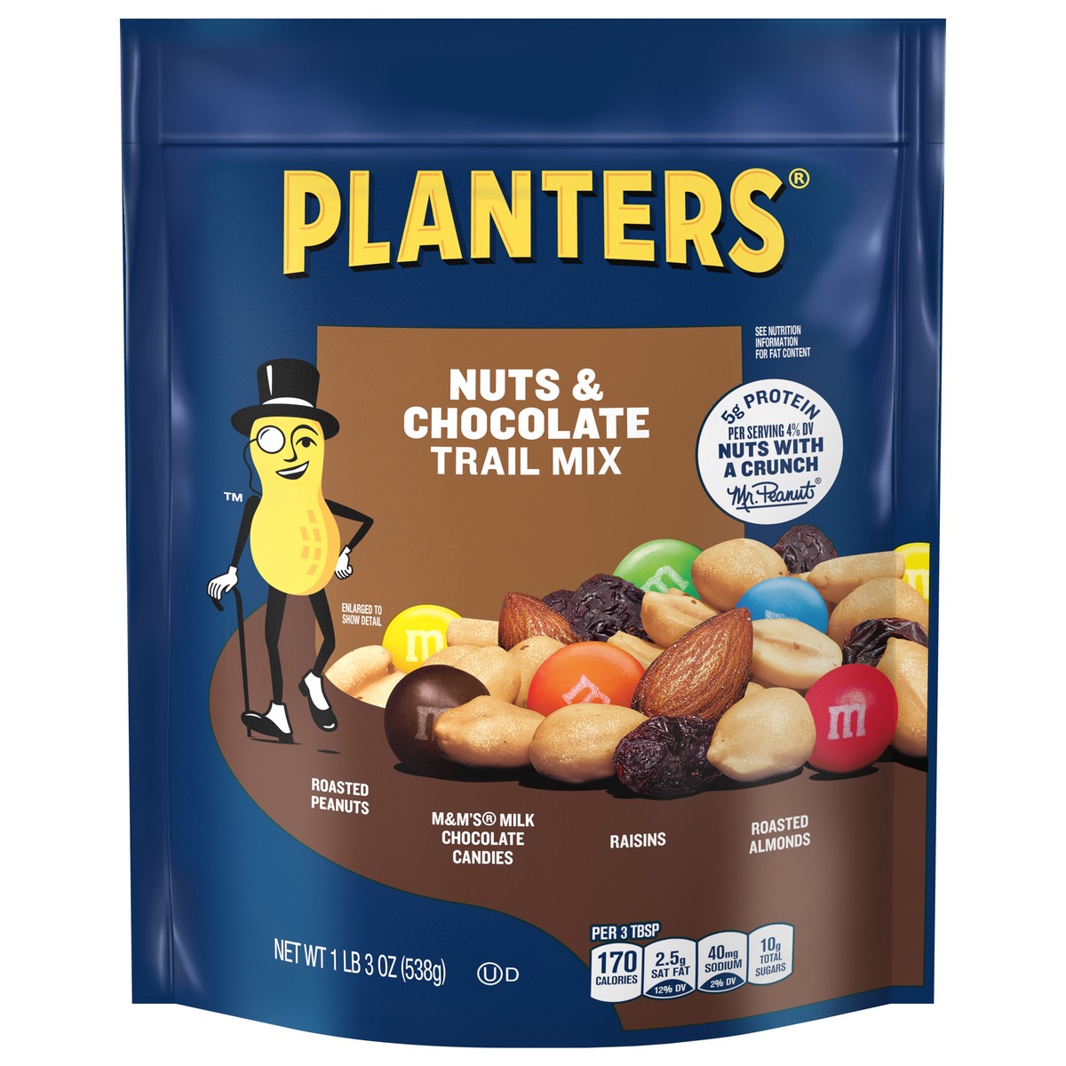 slide 6 of 11, PLANTERS Trail Mix Nuts & Chocolate 19 oz, 19 oz