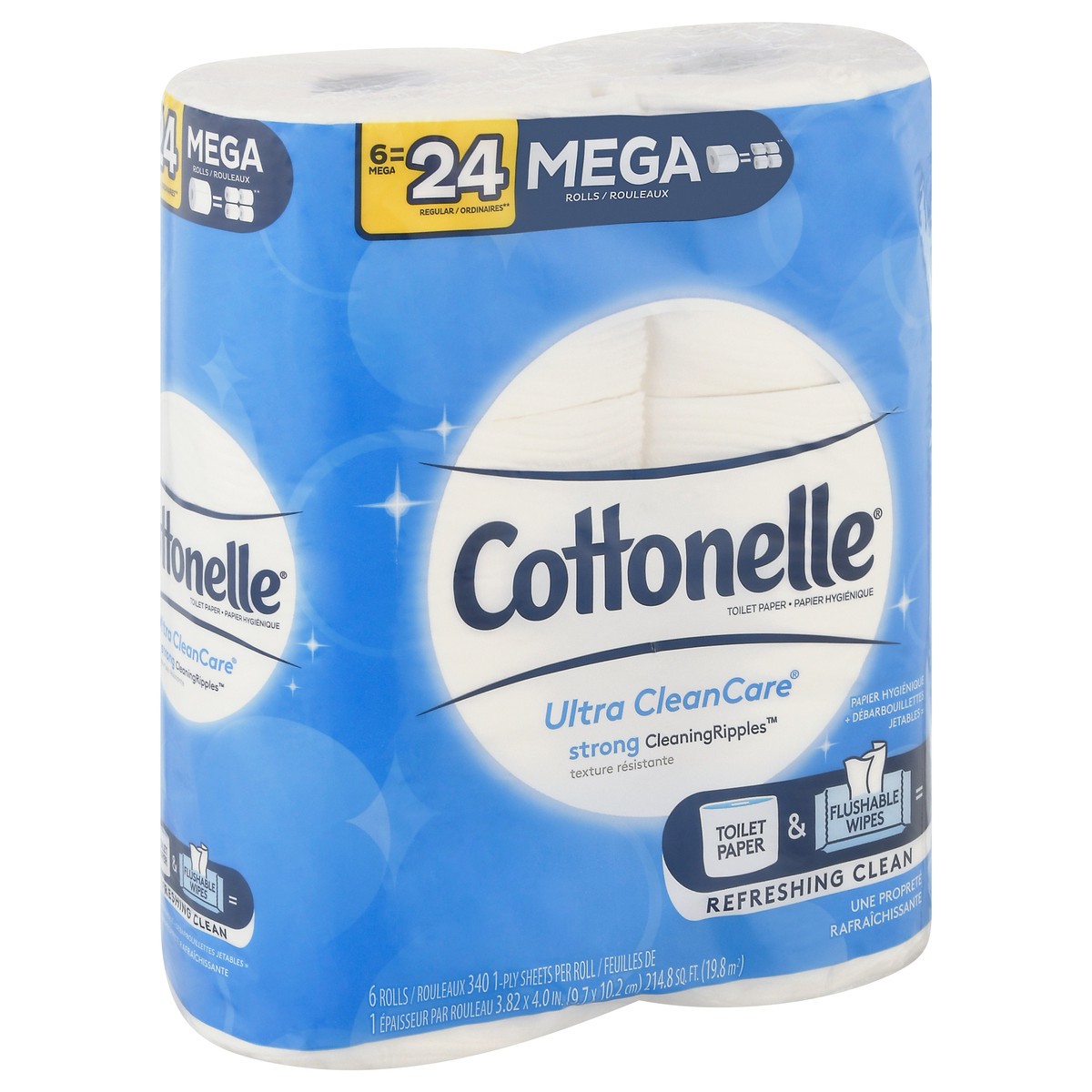 slide 4 of 9, Cottonelle Clean Care Toilet Paper, 6 ct