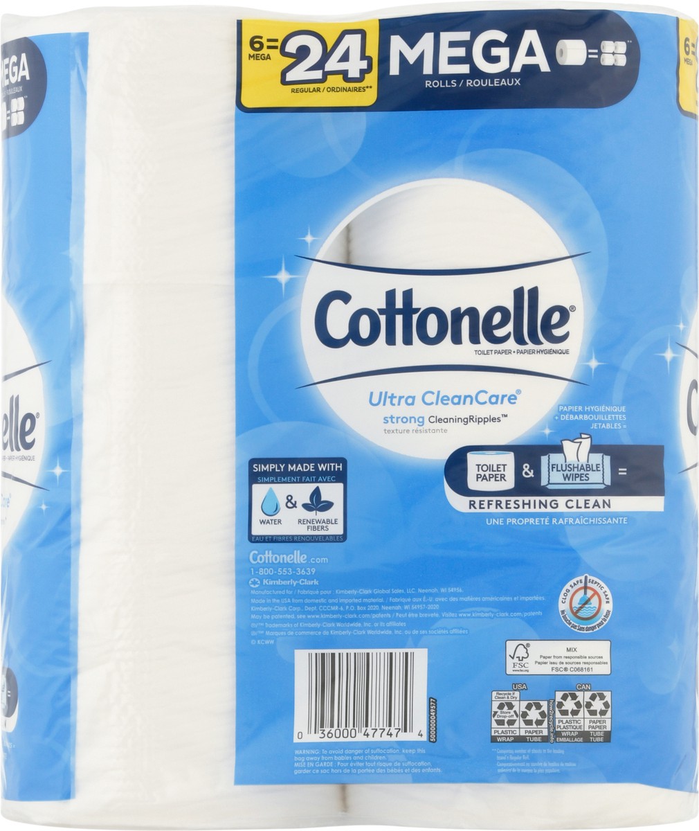 slide 7 of 9, Cottonelle Clean Care Toilet Paper, 6 ct