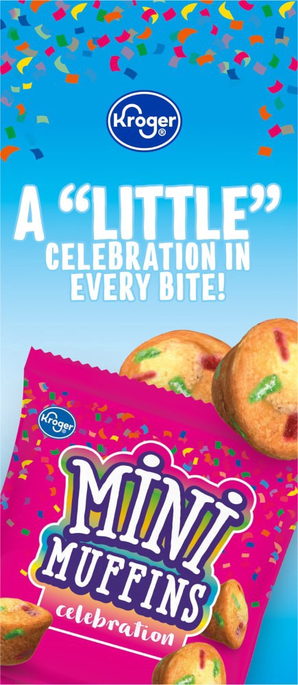 slide 4 of 4, Kroger Celebration Mini Muffins, 5 ct; 1.65 oz