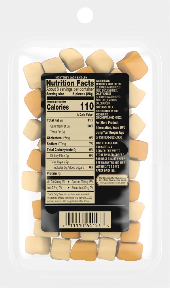 slide 2 of 2, Private Selection Monterery Jack & Colby Cheese Cubes, 8 oz