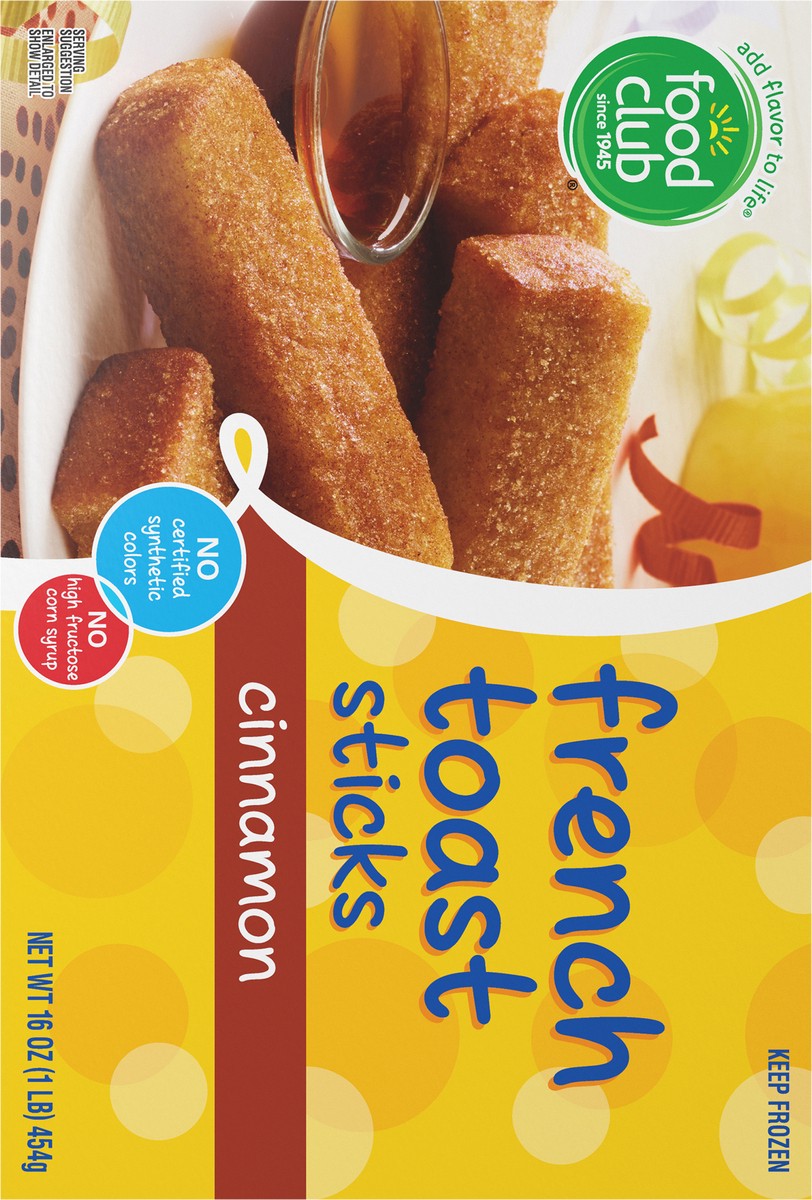 slide 11 of 15, Food Club Cinnamon French Toast Sticks 16 oz, 16 oz