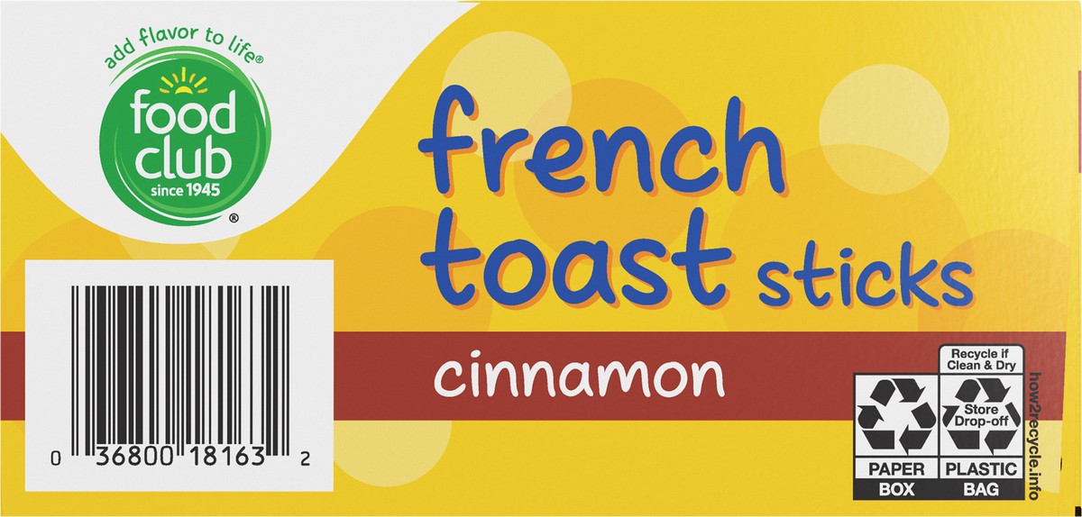 slide 9 of 15, Food Club Cinnamon French Toast Sticks 16 oz, 16 oz