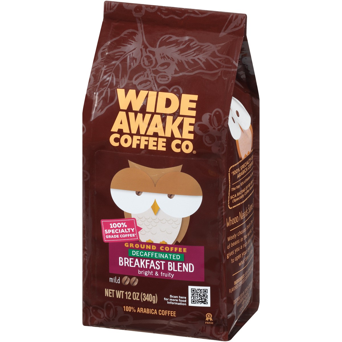 slide 9 of 9, Wide Awake Coffee Co. Mild Roast Breakfast Blend Decaffeinated 100% Arabica Ground Coffee - 12 oz, 12 oz