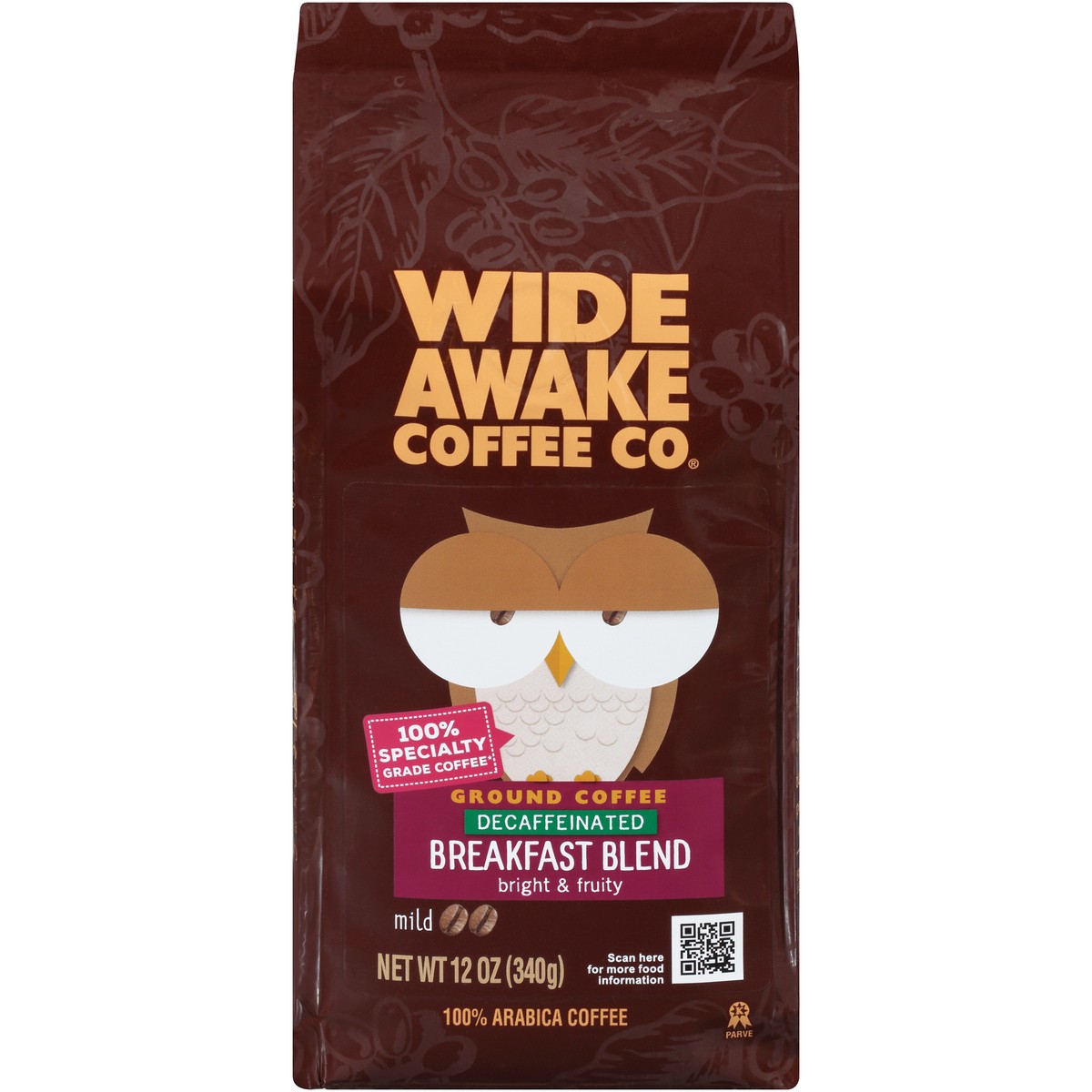 slide 1 of 9, Wide Awake Coffee Co. Mild Roast Breakfast Blend Decaffeinated 100% Arabica Ground Coffee - 12 oz, 12 oz