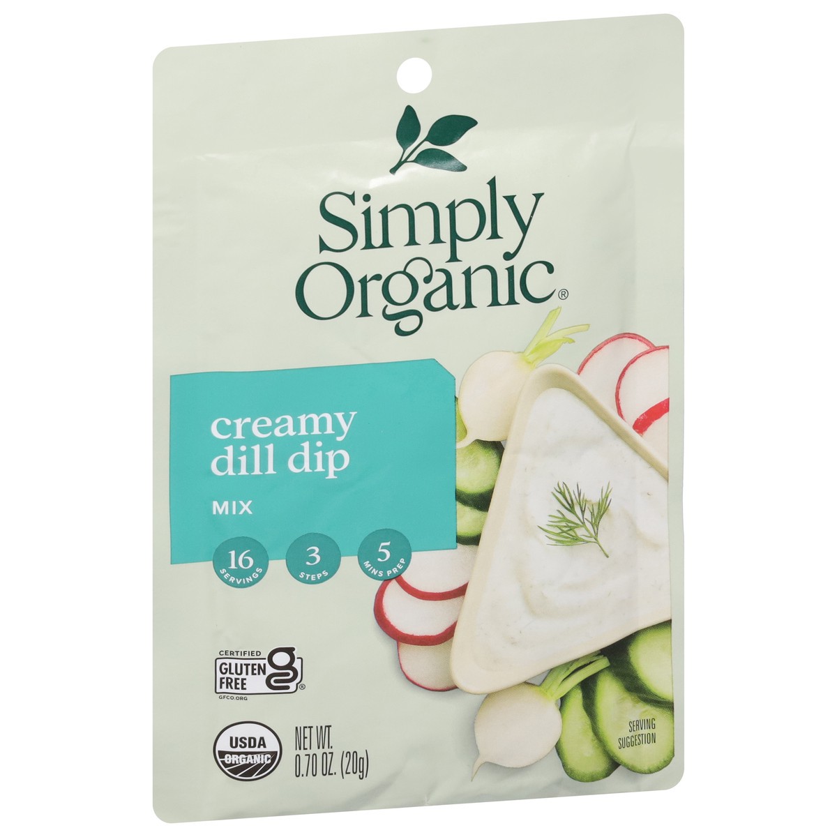 slide 9 of 9, Simply Organics Creamy Dill Dip Mix, 0.7 oz