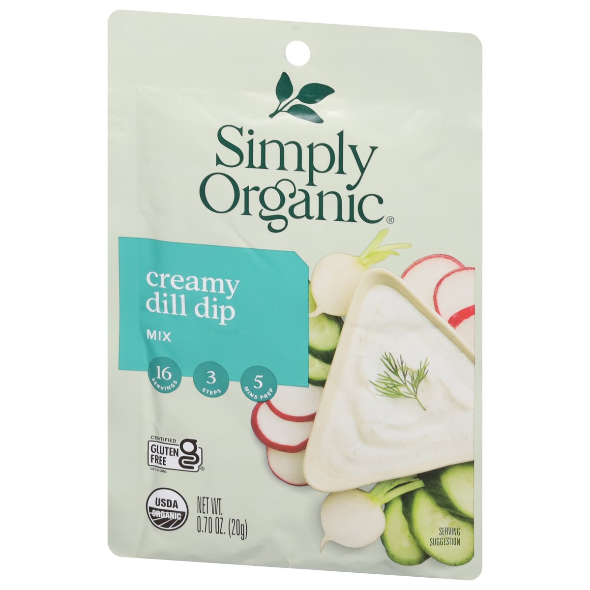 slide 8 of 9, Simply Organics Creamy Dill Dip Mix, 0.7 oz