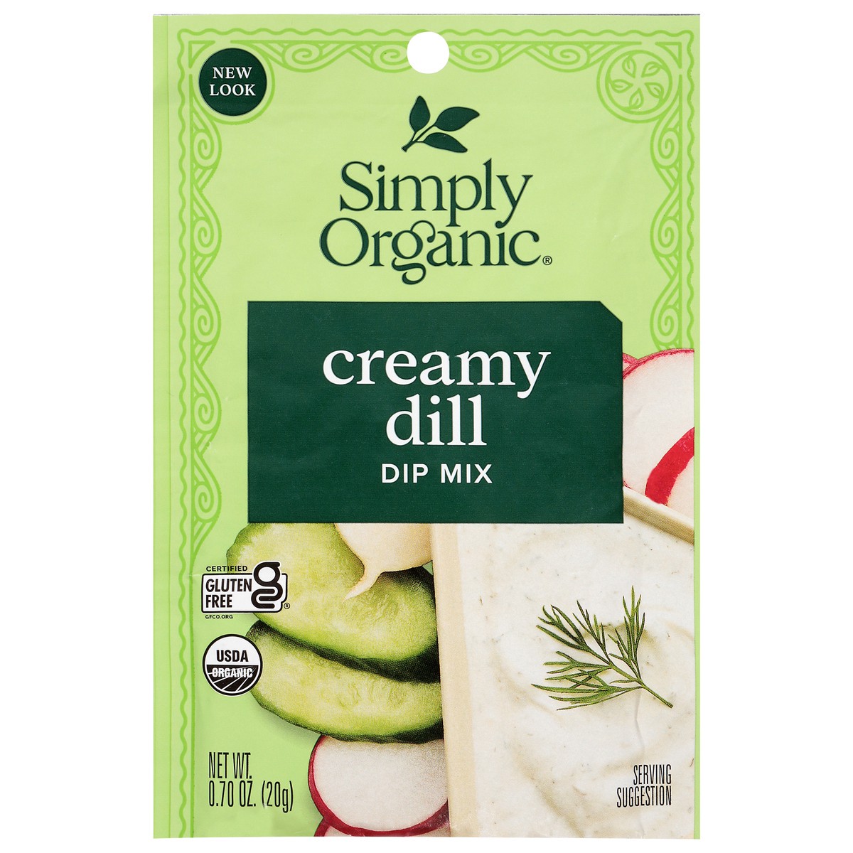 slide 1 of 9, Simply Organics Creamy Dill Dip Mix, 0.7 oz