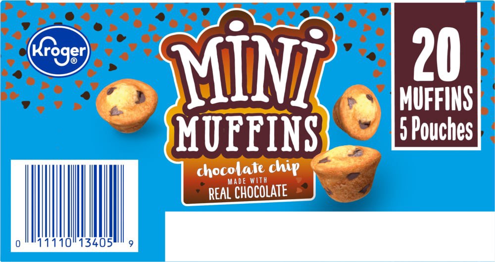 slide 2 of 4, Kroger Mini Muffins Chocolate Chip, 5 ct; 1.65 oz