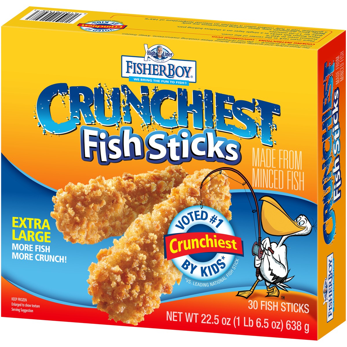 slide 2 of 14, Fisher Boy High Liner Fisher Boy Crunchiest Fish Sticks 22.5 oz. Box, 22.5 oz