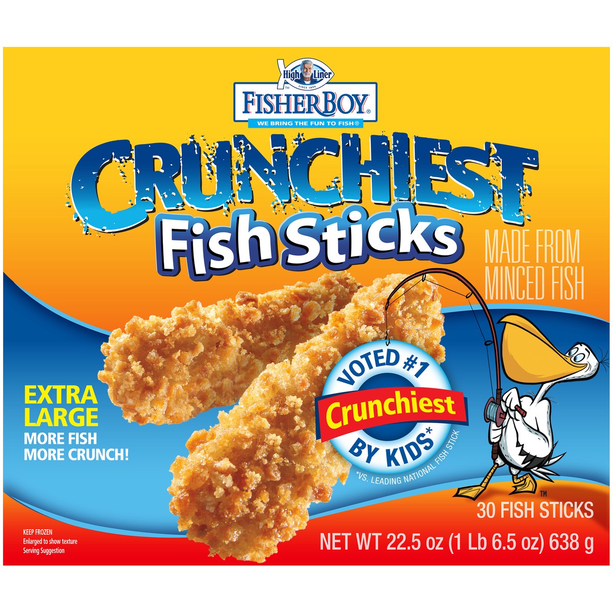 slide 3 of 14, Fisher Boy High Liner Fisher Boy Crunchiest Fish Sticks 22.5 oz. Box, 22.5 oz