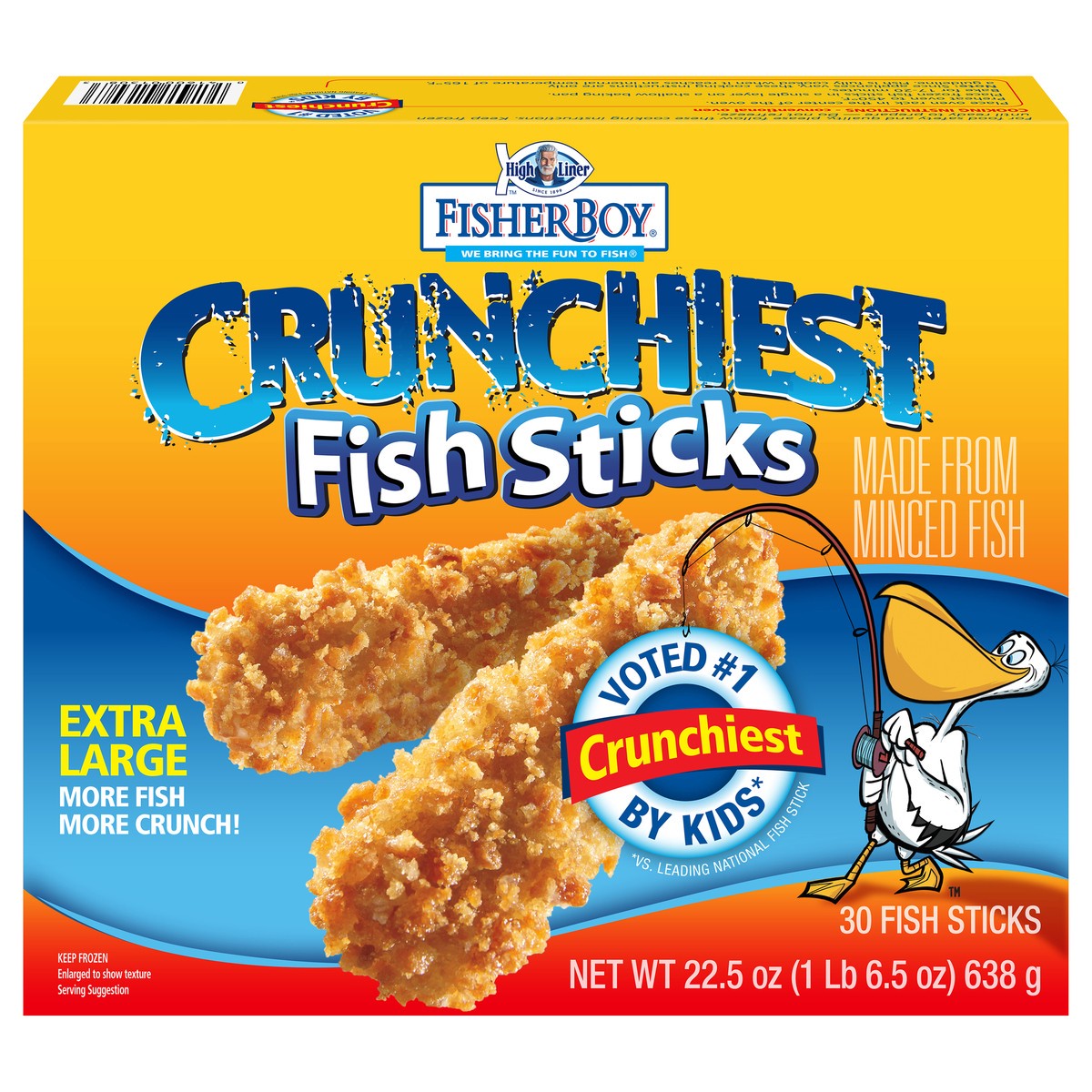 slide 6 of 14, Fisher Boy High Liner Fisher Boy Crunchiest Fish Sticks 22.5 oz. Box, 22.5 oz